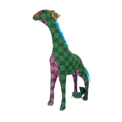 グッチ GUCCI キリン アニマル 670233 GG デコラティブ 人形 インテリア ぬいぐるみ GGキャンバス マルチカラー 未使用