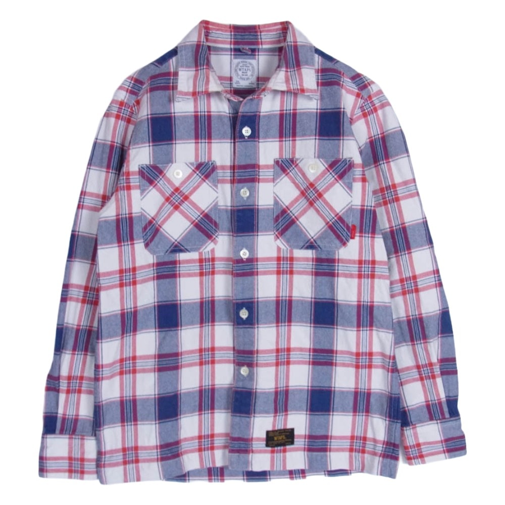 WTAPS ダブルタップス 長袖シャツ 16SS 161GWDT-SHM04 UNION LS/01 ユニオン チェック 長袖 ネルシャツ レッド系 S【中古】