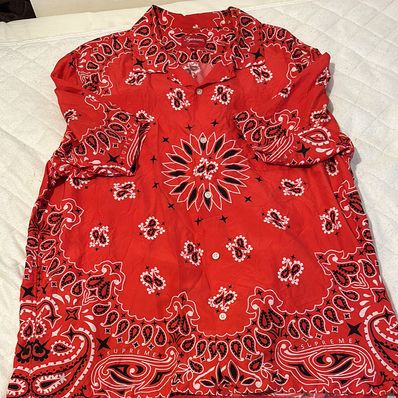 Supreme Bandana Silk S/S Shirt "Red"
