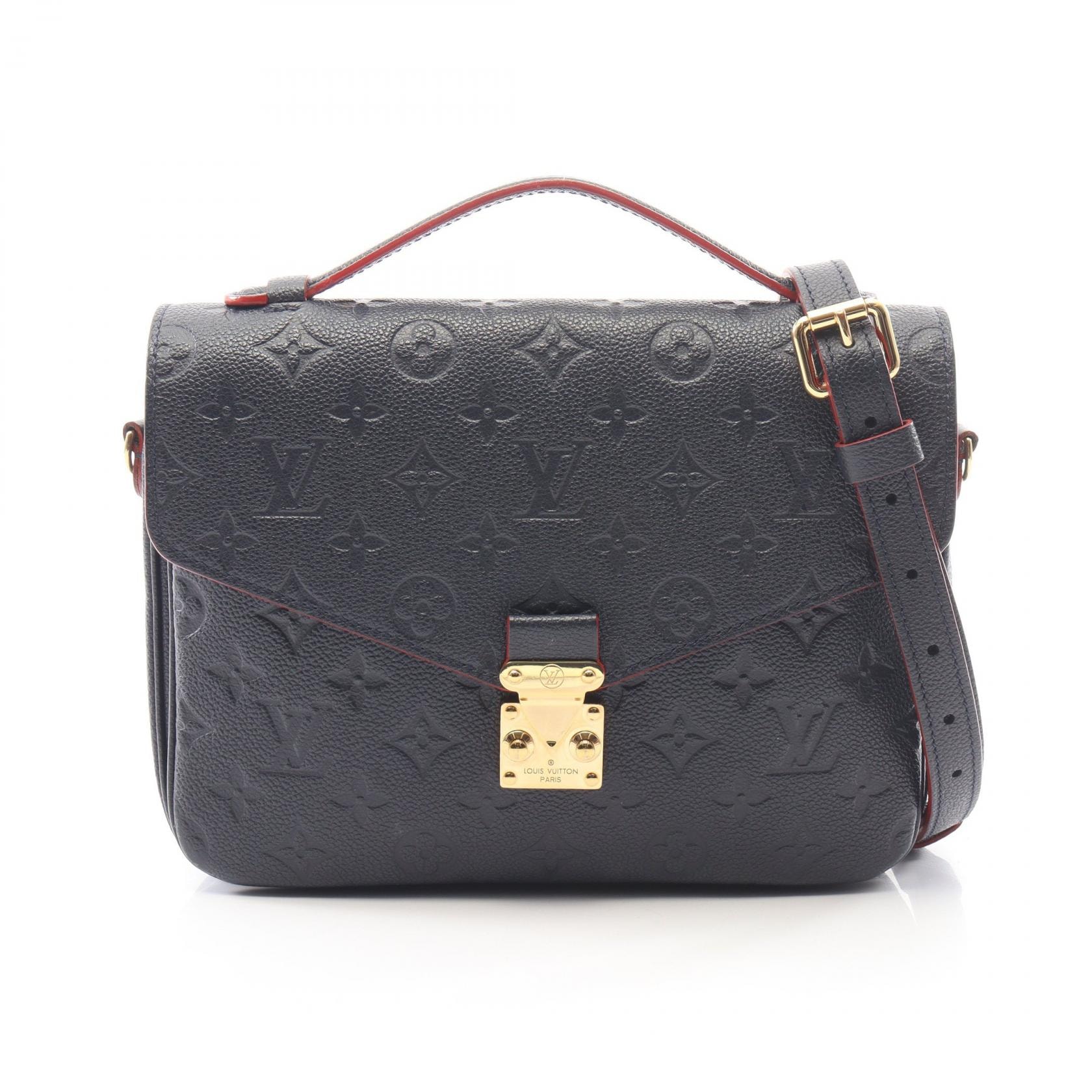 ルイ・ヴィトン LOUIS VUITTON ポシェット メティス モノグラムアンプラント マリーヌルージュ 2WAY ハンドバッグ バッグ レザー レディース ネイビー系 M44071 【中古】