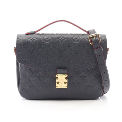 ルイ・ヴィトン LOUIS VUITTON ポシェット メティス モノグラムアンプラント マリーヌルージュ 2WAY ハンドバッグ バッグ レザー レディース ネイビー系 M44071 【中古】