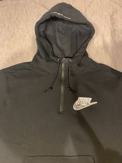 Supreme / Nike® Half Zip Hooded Sweatshirt "Black"
