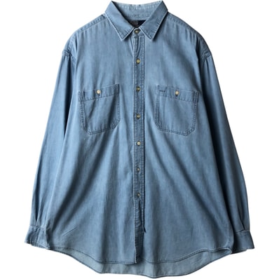 古着 ラルフローレン Ralph Lauren POLO by Ralph Lauren 長袖 コットンシャツ メンズXL相当/eaa632556