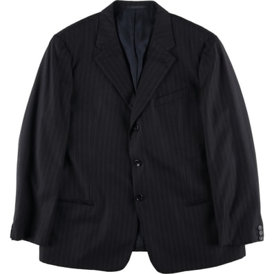 古着 ジョルジオアルマーニ Giorgio Armani ARMANI COLLEZIONI ストライプ柄 ウールテーラードジャケット イタリア製 メンズXL相当/evb034353