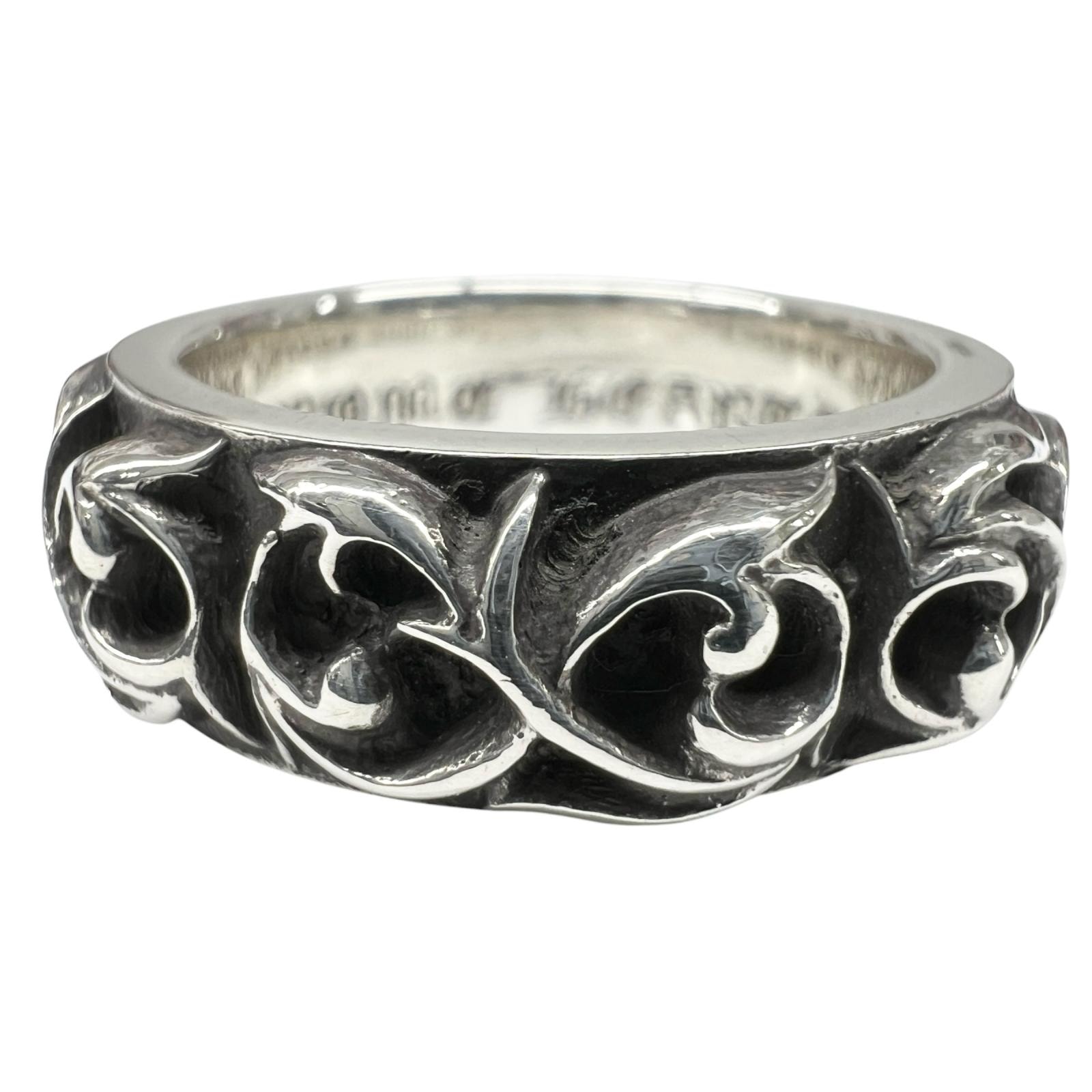 CHROME HEARTS 美品 クロムハーツ ETRNITY VINE BAND エタニティ ヴァインバンド リング 指輪 13号 インボイス・袋付属 クロス ジュエリー アクセサリー クロム ABランク 中古 鑑定済 クロムリング