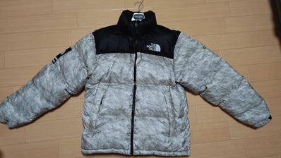 Supreme x The North Face Nuptse Jacket "White Paper Print"