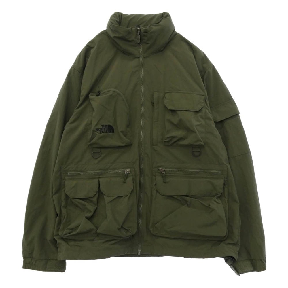 THE NORTH FACE ノースフェイス NP72430 FIELD UTILITY JACKET フィールド ユーティリティ マルチポケット ミリタリー ジャケット モスグリーン系 M【中古】