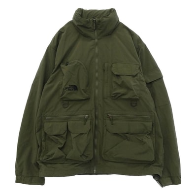 THE NORTH FACE ノースフェイス NP72430 FIELD UTILITY JACKET フィールド ユーティリティ マルチポケット ミリタリー ジャケット モスグリーン系 M【中古】