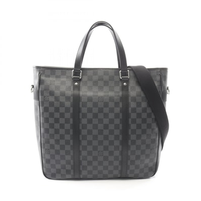 ルイ・ヴィトン LOUIS VUITTON タダオ 2WAY トートバッグ バッグ PVCコーティングキャンバス レザー ダミエ・グラフィット メンズ ブラック系 N51192 【中古】