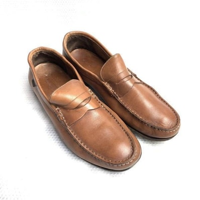 ビンテージ品★パラブーツ★27.5-28.0-28.5cm程度★スリッポンシューズ コインローファー★ブラウン 茶色◆is7-20