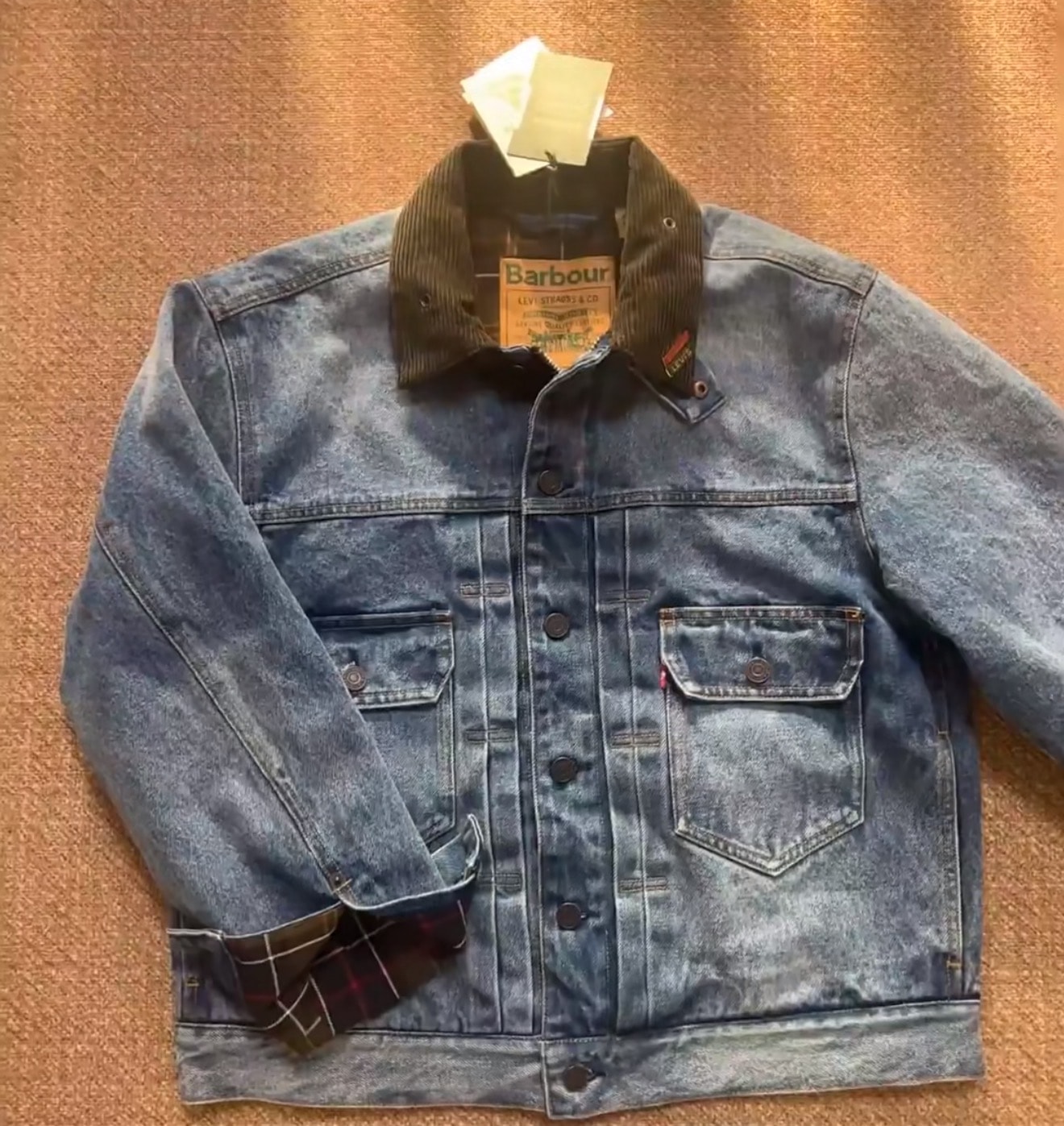 LEVI'S x Barbour Type II Denim Trucker "Washed Indigo"
