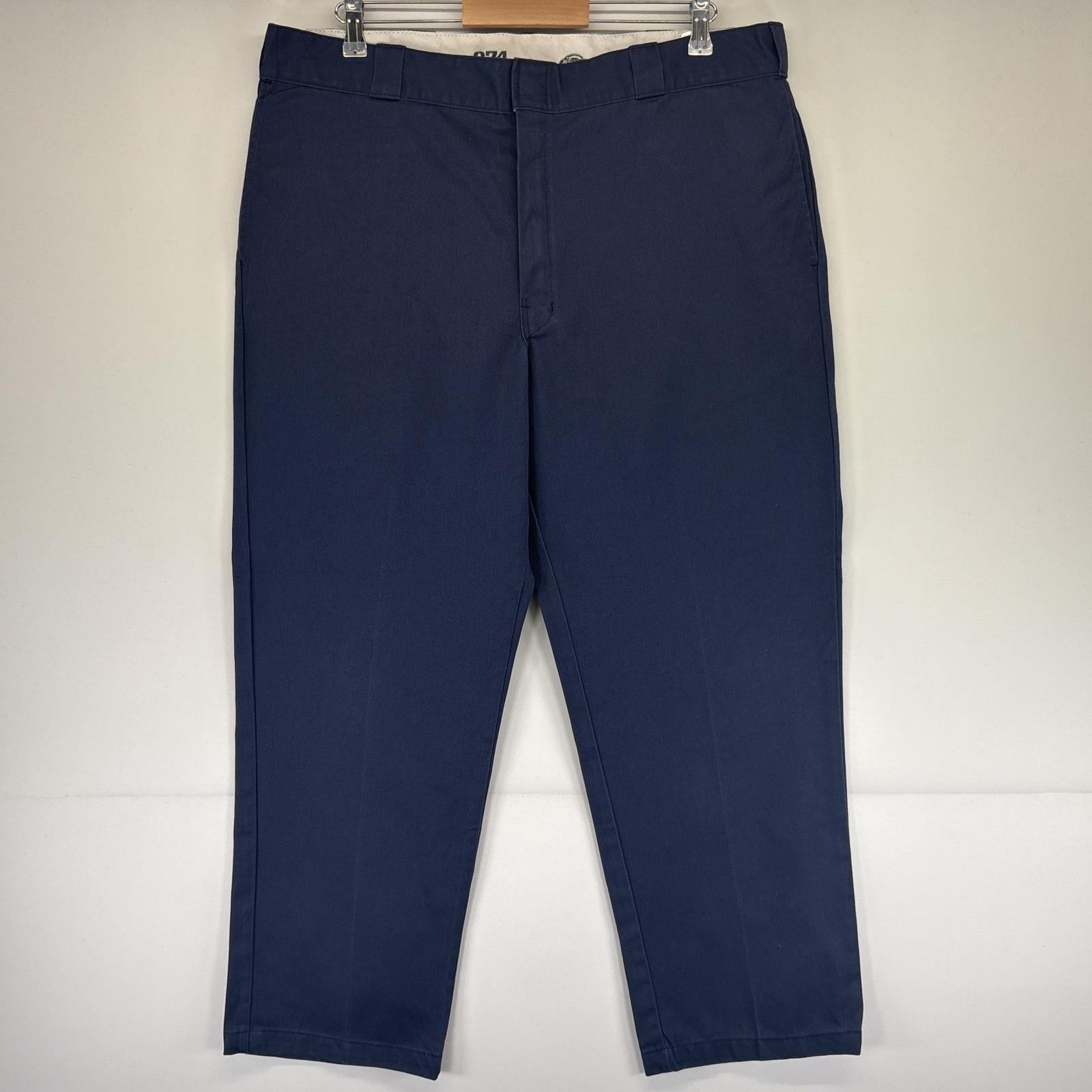 古着 ディッキーズ Dickies ワークパンツ 874 チノパン 大きいサイズ オリジナルフィット w40 L30 ネイビー メンズ