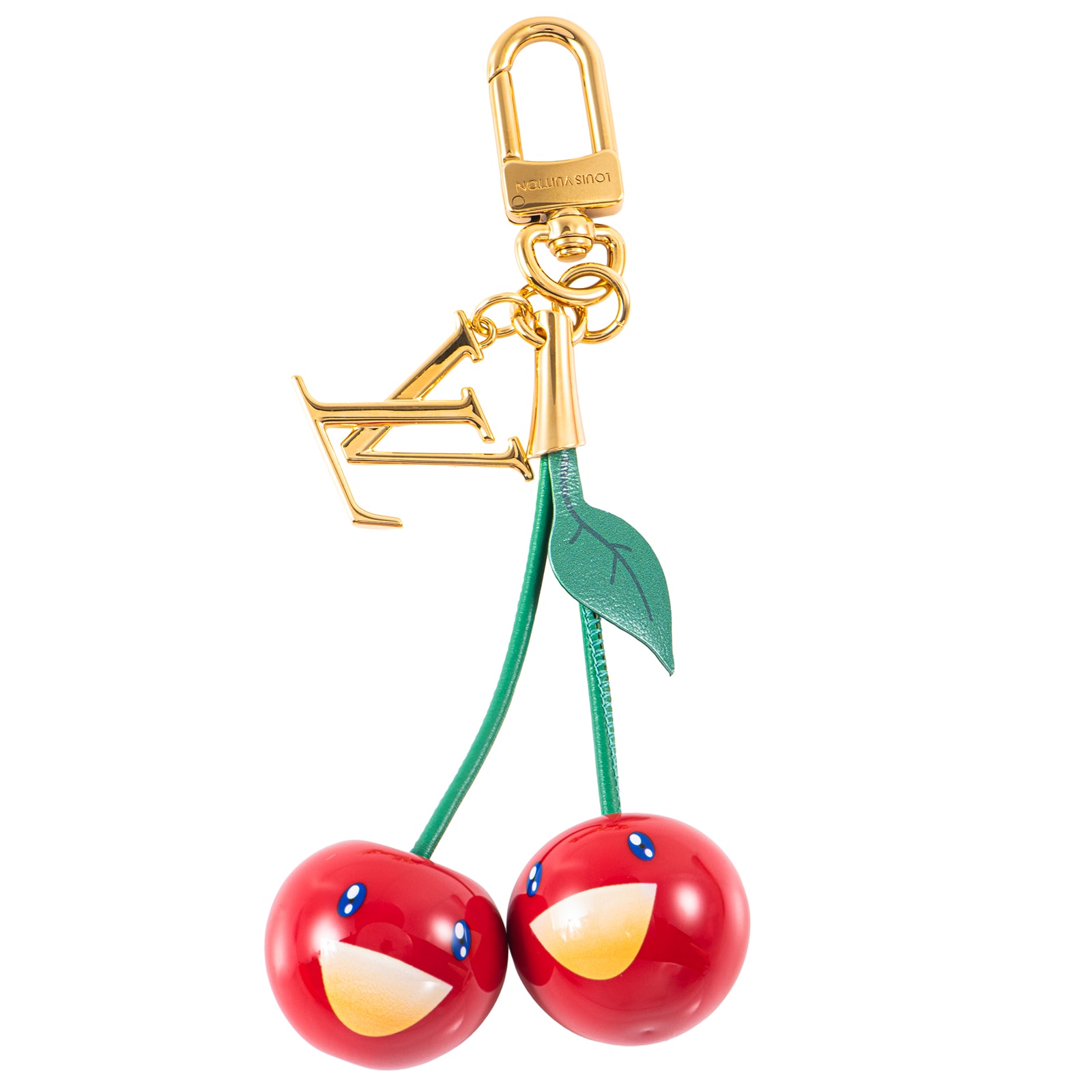 LOUIS VUITTON ルイ・ヴィトン LV×TM バッグチャーム チェリー チャーム M02476 キーホルダー 村上隆 プレキシガラス レッド ゴールド【中古】