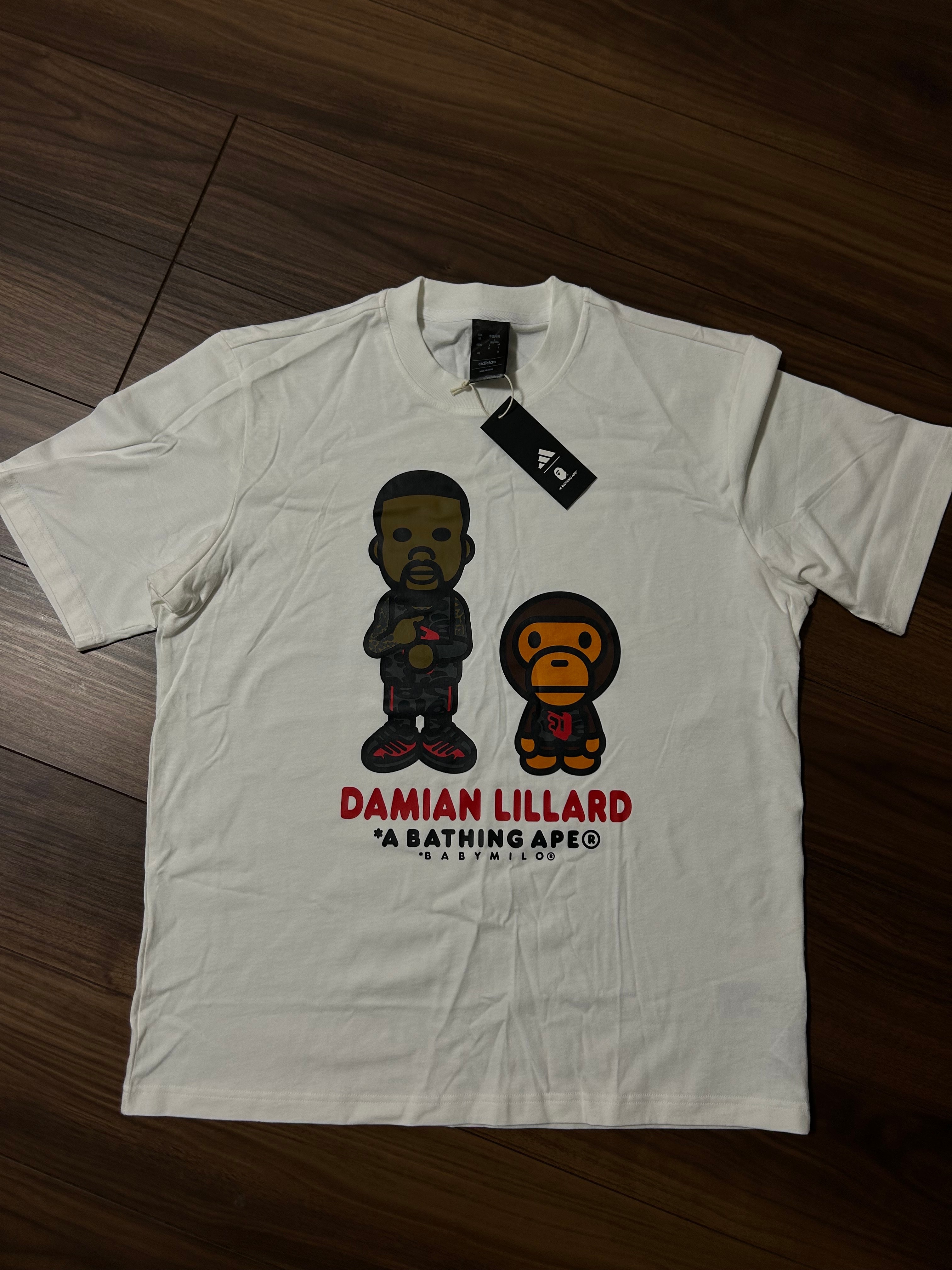 adidas Dame x A BATHING APE 9 Graphic T-shirt "White"