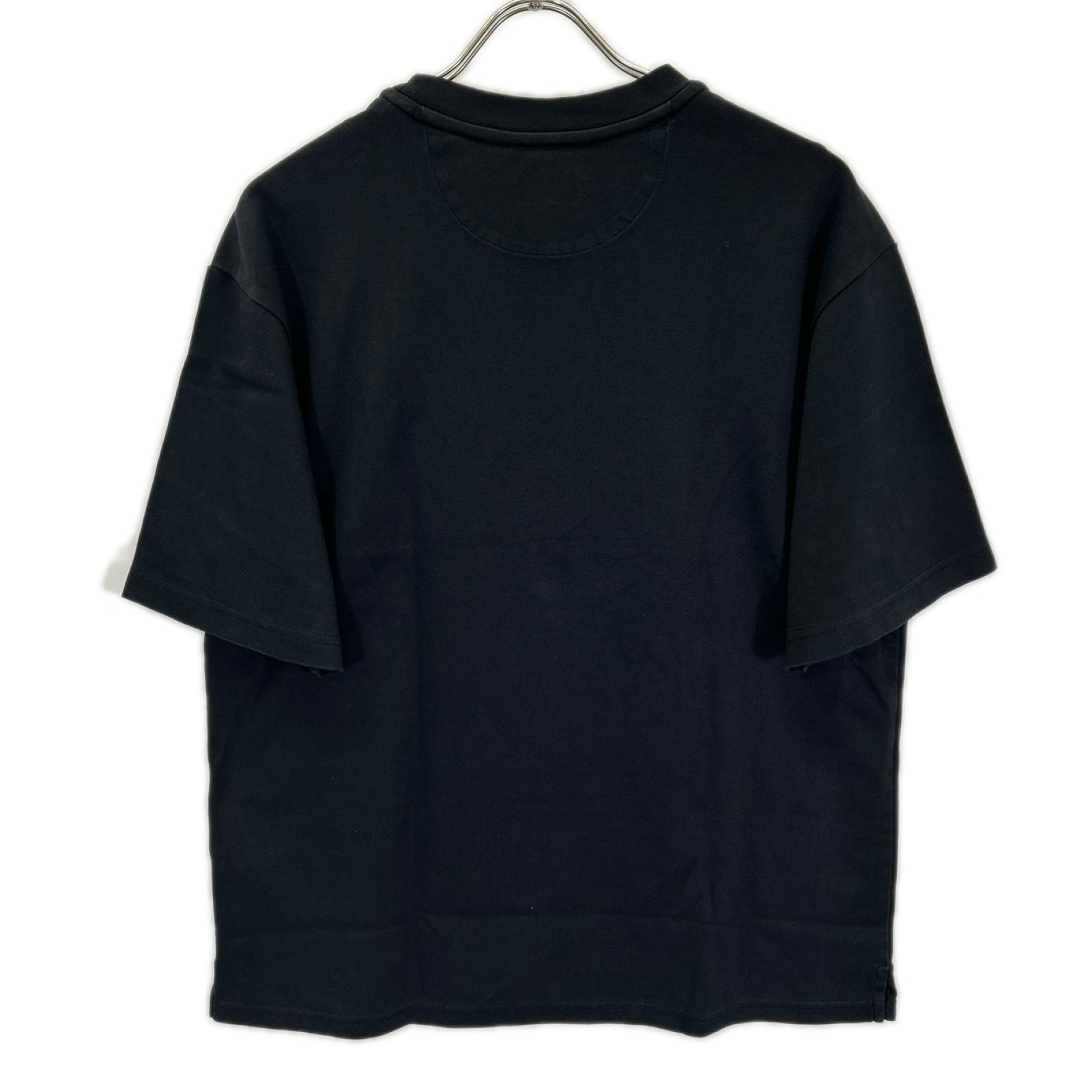フェンディ 22年 FY1129AL28 ブラック エンボスロゴ ハーフスリーブコットンジャージーTシャツ XS