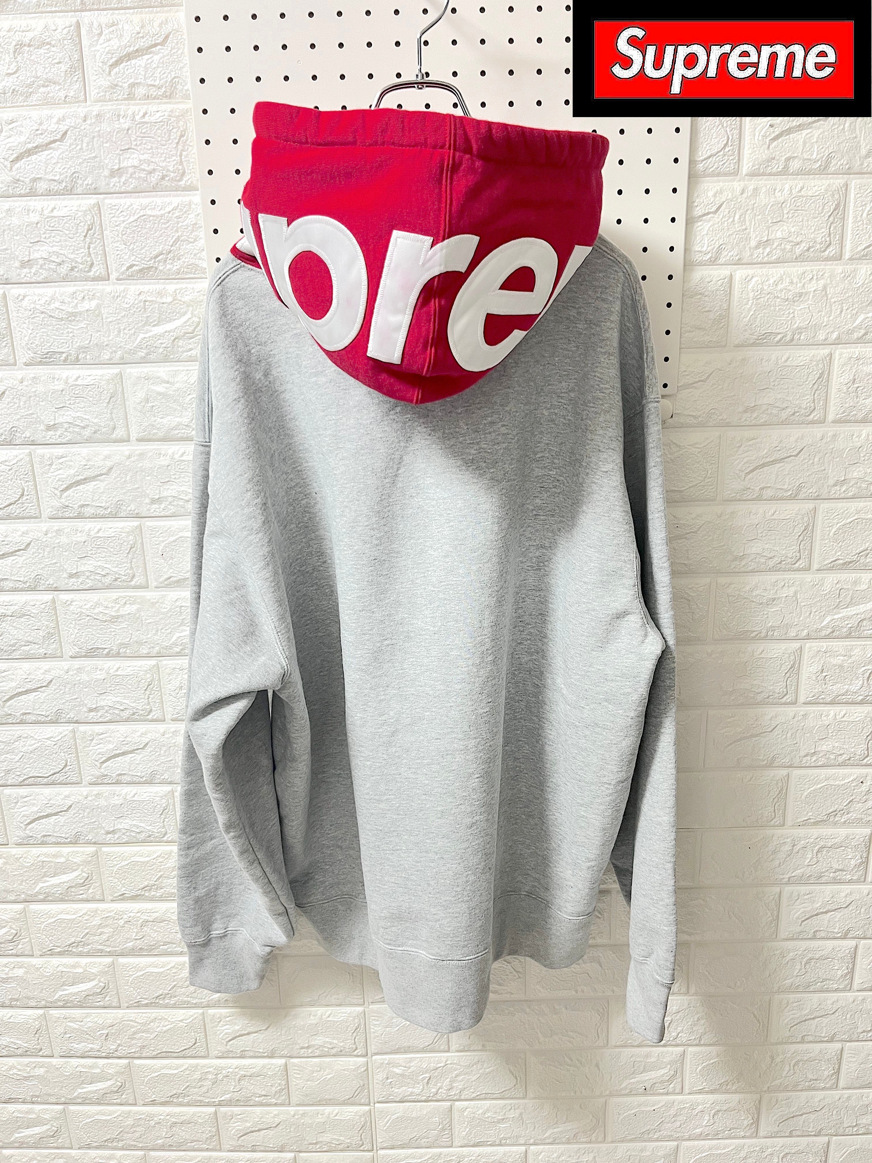 Supreme Contrast Hooded Sweatshirt "Grey"