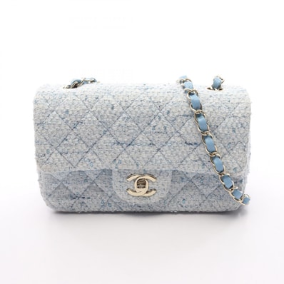 シャネル CHANEL ミニマトラッセ20 ショルダーバッグ バッグ ファブリック レディース ブルー系 A69900 【中古】
