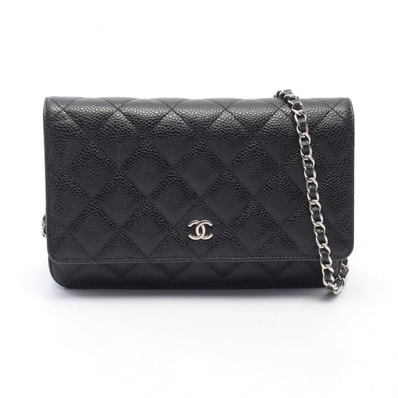 シャネル CHANEL マトラッセ ショルダーバッグ バッグ キャビアスキン(グレインドカーフ) レディース ブラック系 AP0250 【中古】