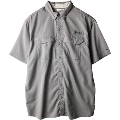 古着 コロンビア Columbia PFG OMNI-SHADE オムニシェイド 隠しボタンダウン 半袖 フィッシングシャツ メンズM相当/eaa634639