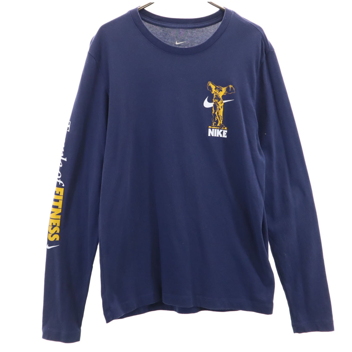 NIKE ナイキ バックプリント ワイルド カード 長袖 Tシャツ M ネイビー ロンT