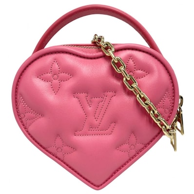 LOUIS VUITTON ルイヴィトン 2WAY モノグラム ポップマイハートポーチ ショルダーバッグ ミニバッグ バブルグラム ポーチ M81893 レザー ピンク ゴールド金具 レディース 美品【中古品】