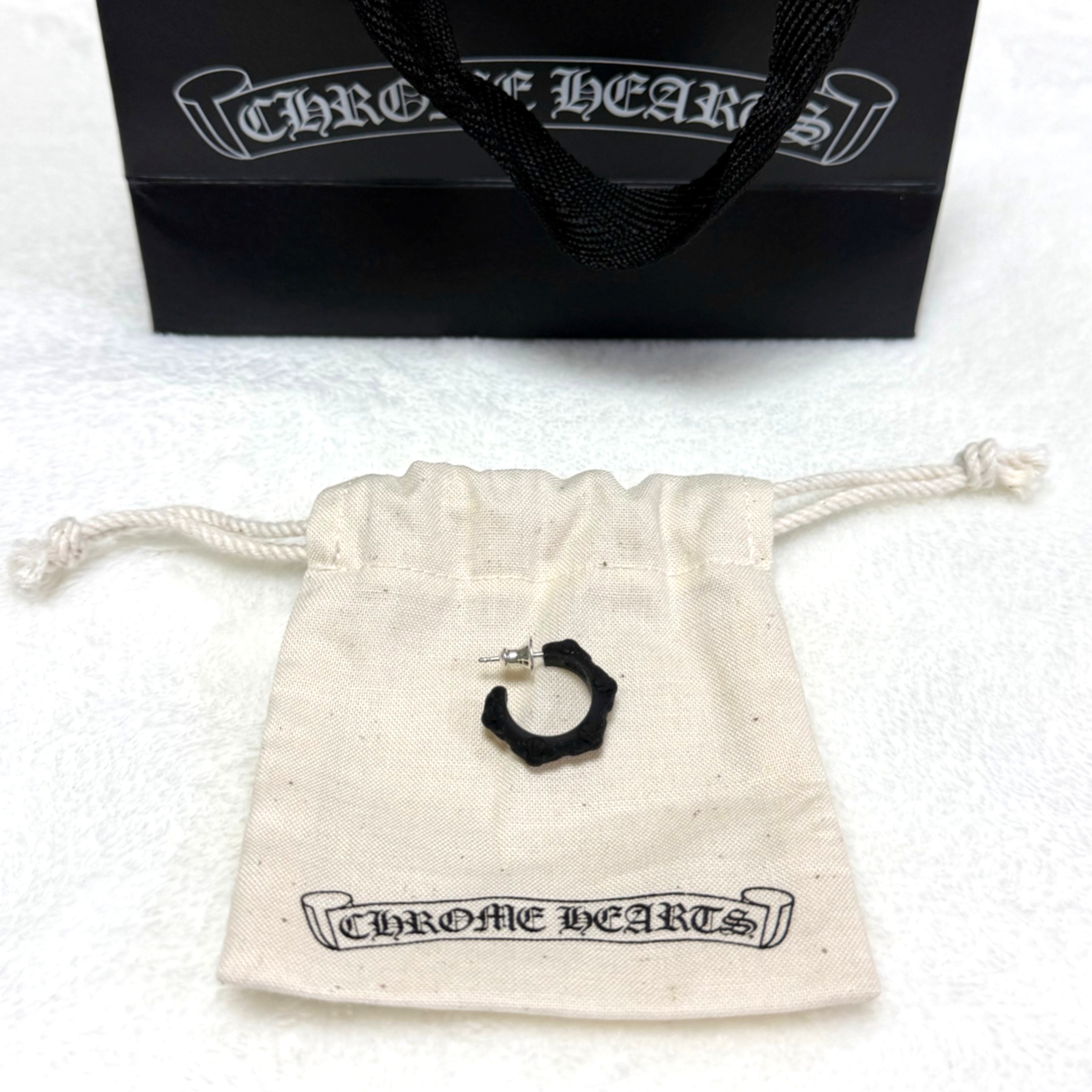 ☆Chrome Hearts☆大人気♪シリコンピアス ブラック