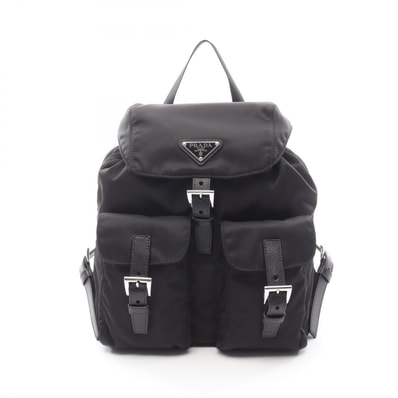 プラダ PRADA TESSUTO + SOFT CALF リュックサック バックパック バッグ ナイロン レザー レディース ブラック系 1BZ677RV44F0002 【新品】