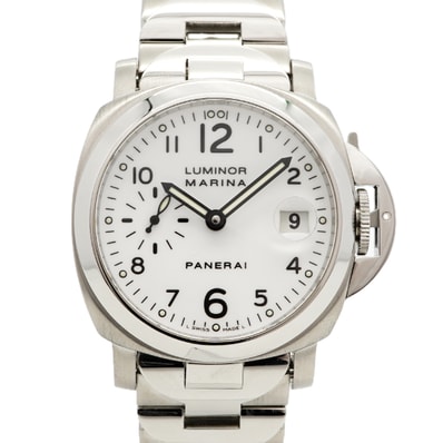 【6wda0052】オフィチーネパネライ ルミノールマリーナ PAM00051 白文字盤【中古】腕時計 メンズ