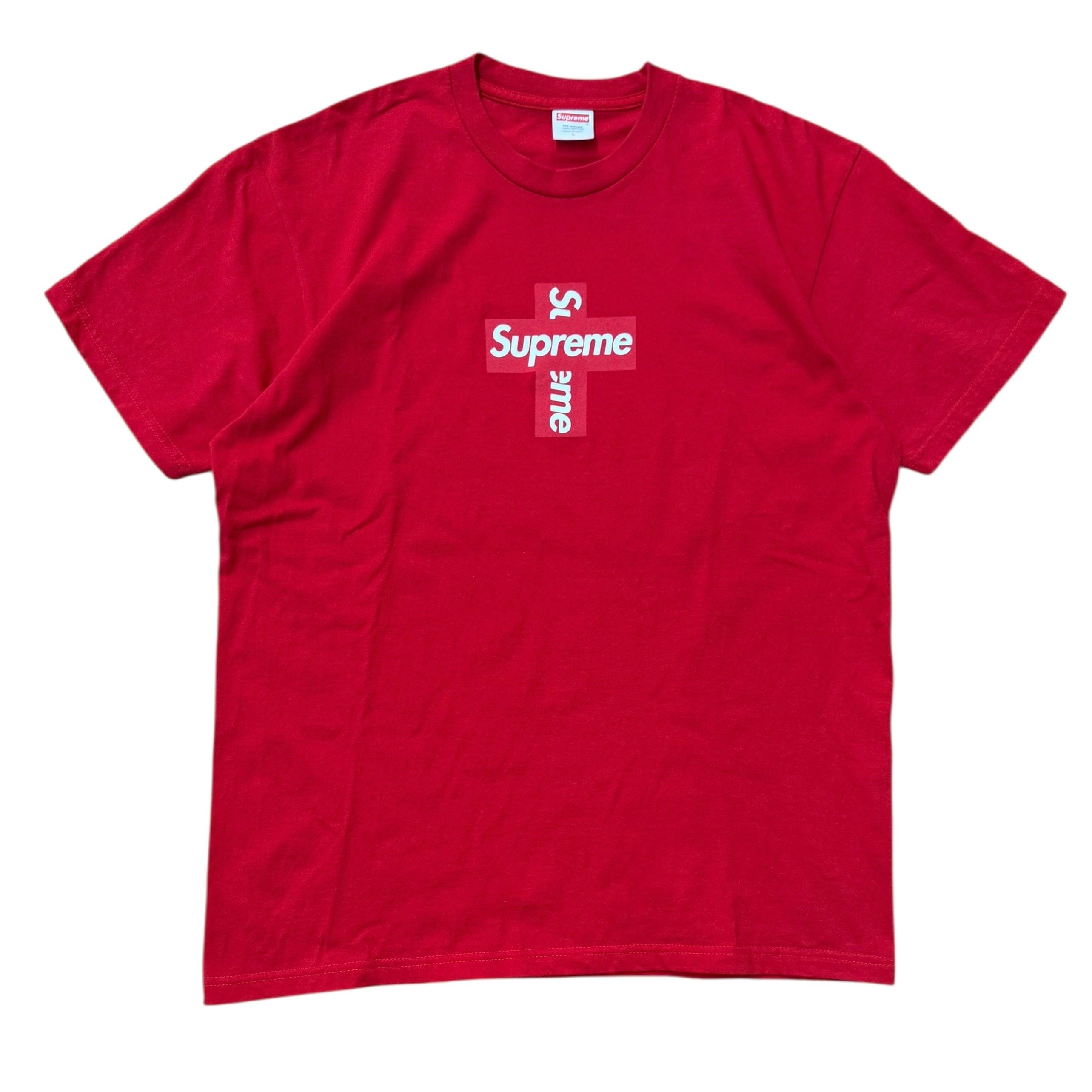 Supreme Cross Box Logo Tee "Red"