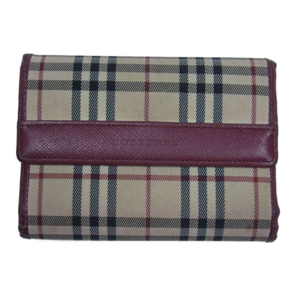 BURBERRY バーバリー 財布 ノバチェック エンジ系【中古】