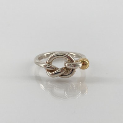 TIFFANY&CO(ティファニー) ラブノット リング Ag925/750 2.9g シルバー