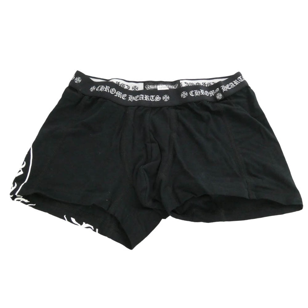 CHROME HEARTS クロムハーツ(原本無) ホースシュー CHプラス プリント ボクサーパンツ ブラック系 L【新古品】【未使用】【中古】
