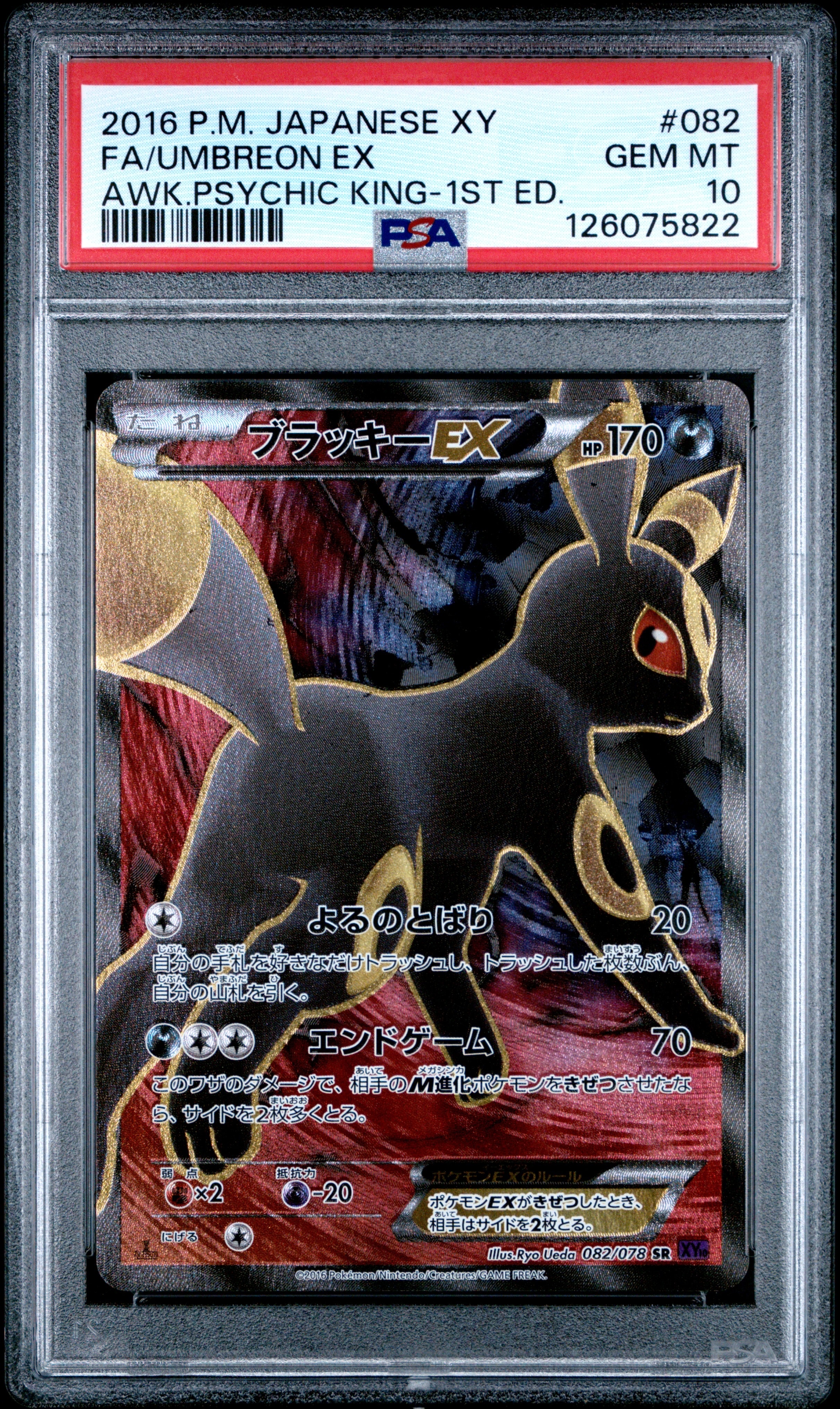 PSA10】ブラッキーEX SR :1ED [XY10 082/078](拡張パック「めざめる超