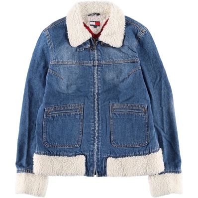 古着 90年代~ トミーヒルフィガー TOMMY HILFIGER JEANS 中綿入り デニムジャケット レディースXL相当/eaa586159