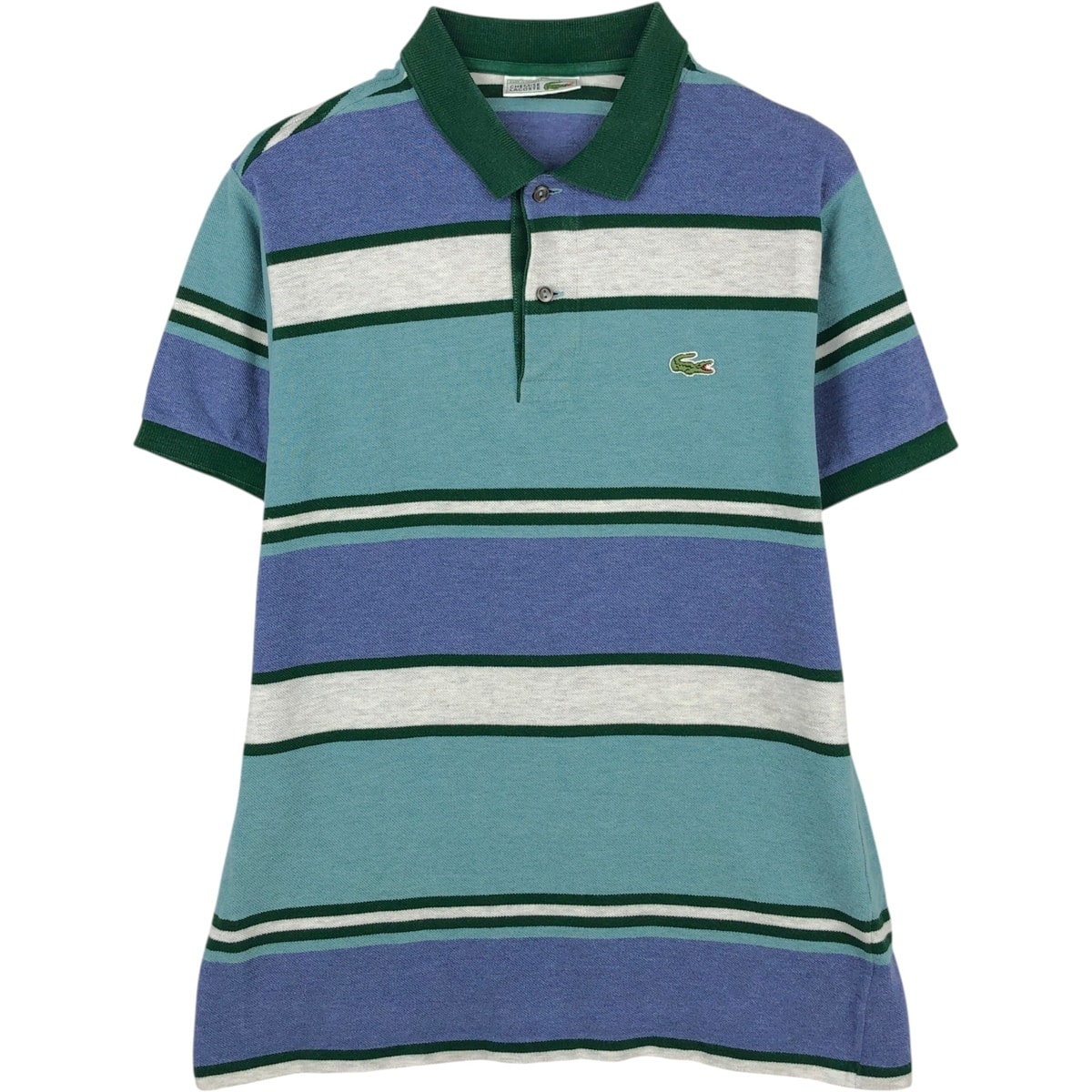 古着 80年代 ラコステ LACOSTE CHEMISE フレンチラコステ ネイティブボーダー 半袖 ボーダー ポロシャツ フランス製 3 メンズS相当 ヴィンテージ/eaa620545