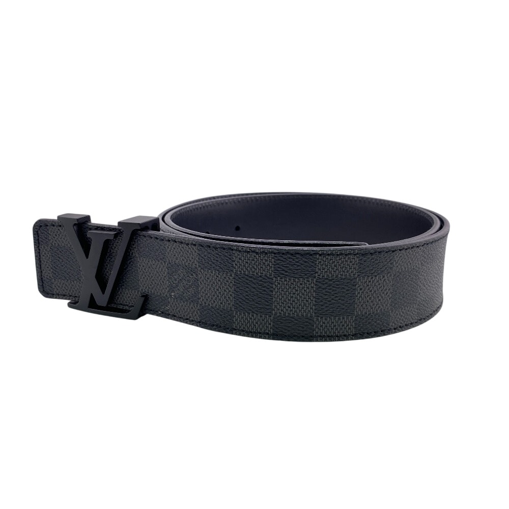 ルイヴィトン LOUIS VUITTON ベルト ダミグラフィット サンチュール LVイニシアル M9808 ブラック
