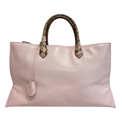 バレンシアガ BALENCIAGA トートバッグ レザー×パイソン ピンク