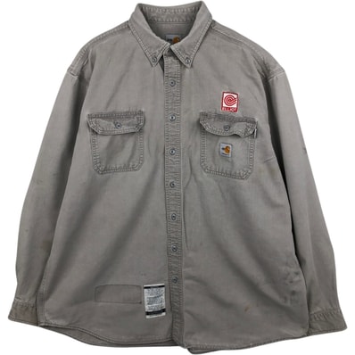 古着 カーハート Carhartt FRシリーズ 長袖 ボタンダウン ワークシャツ メンズXXL相当/eaa477977