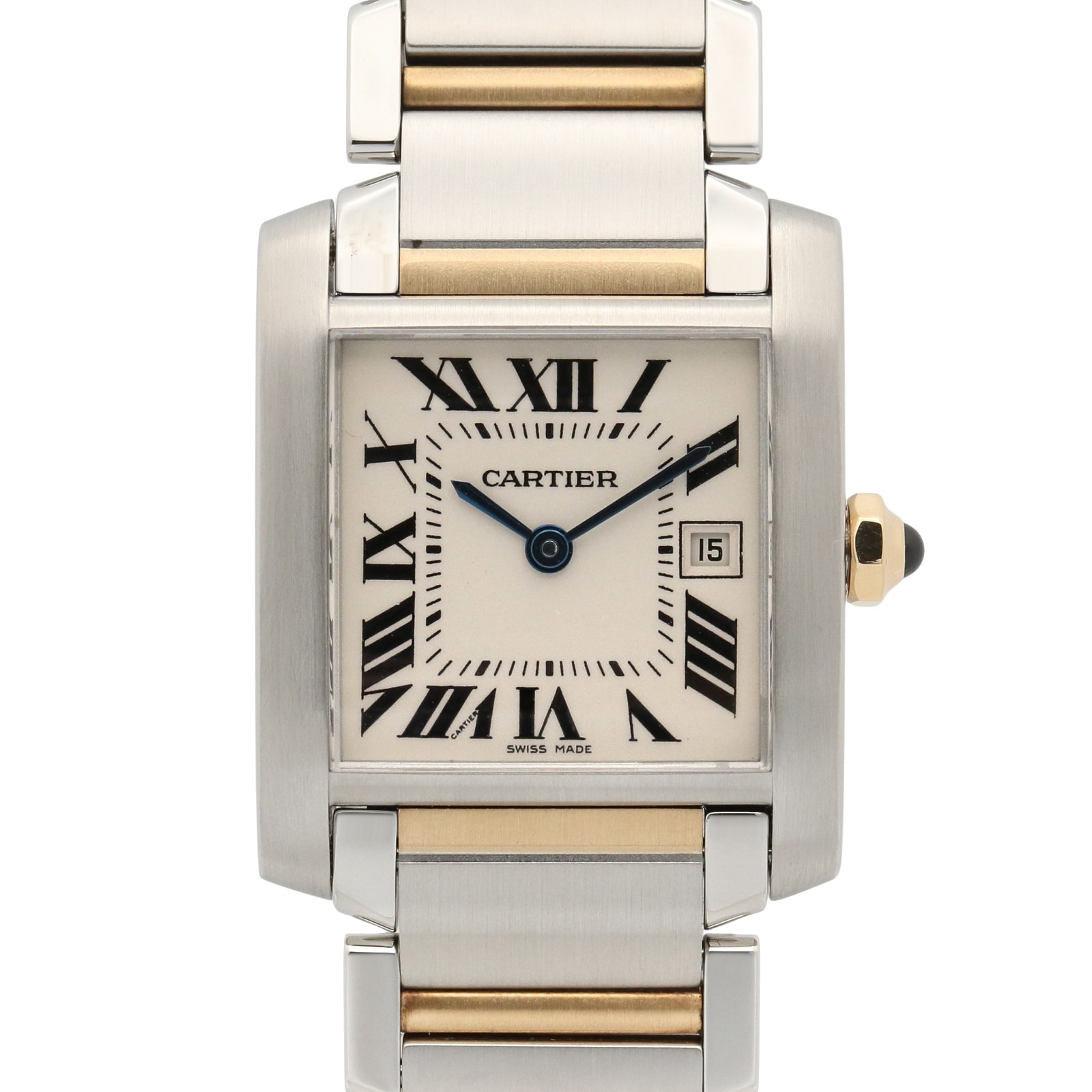 カルティエ CARTIER タンクフランセーズ MM ボーイズ 腕時計 時計 K18(イエローゴールド) ステンレススチール ボーイズ シルバー系 W51012Q4 【中古】