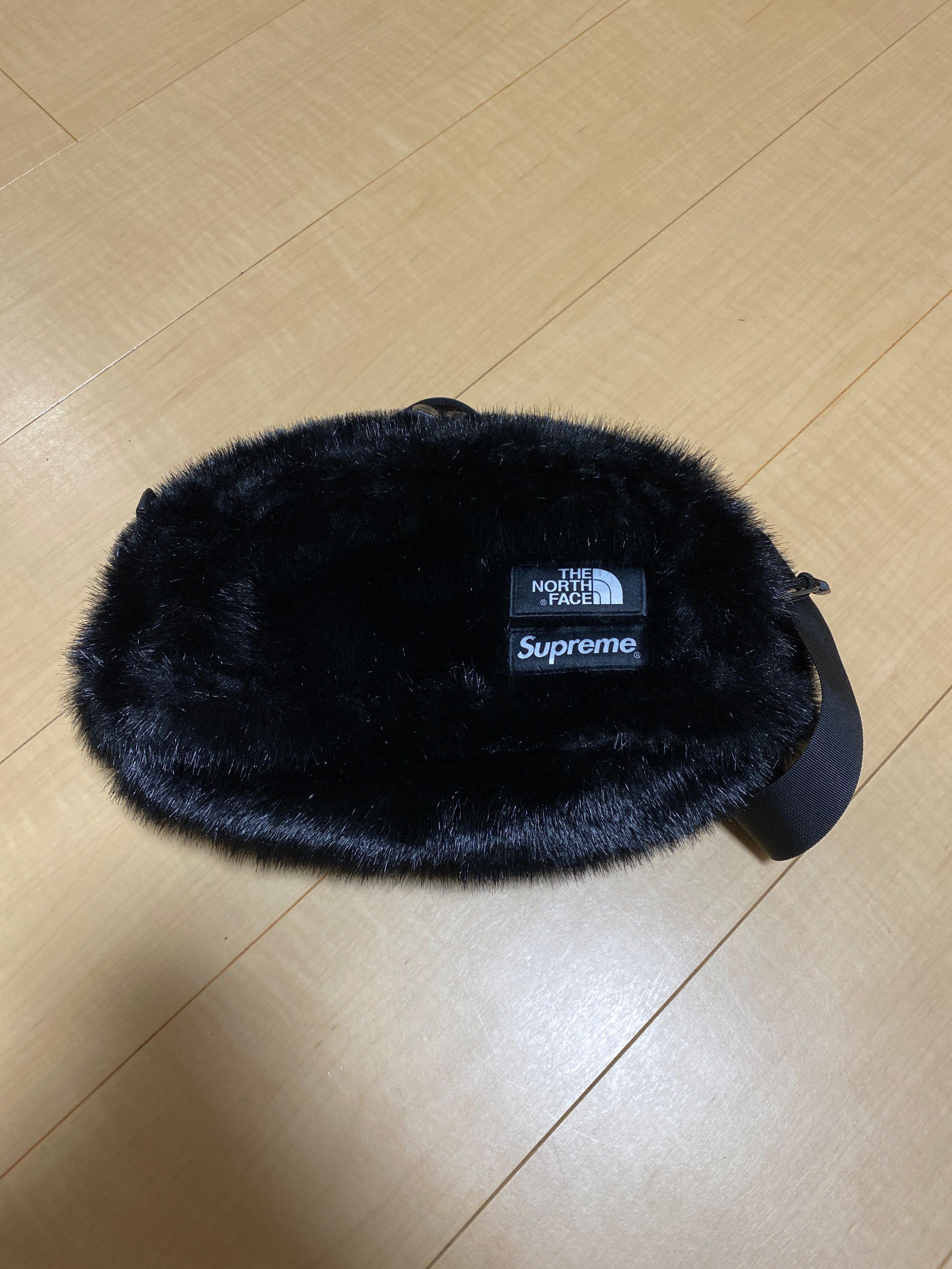 Supreme x The North Face Faux Fur Waist Bag "Black" NM82093I / NF0A5G87