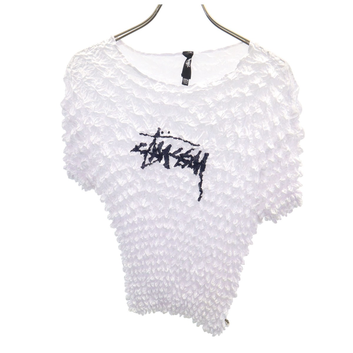 STUSSY ステューシー フレンチスリーブ ポップコーン カットソー OSFM ホワイト トップス