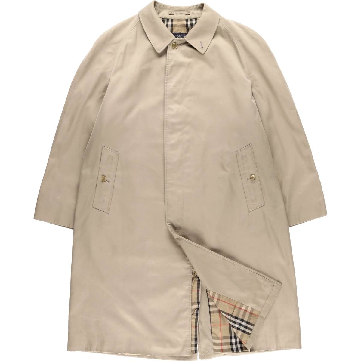 古着 80年代 バーバリー Burberry's BURBERRY LONDON ステンカラーコート バルマカーンコート 英国製 メンズXL相当 ヴィンテージ/evb031884