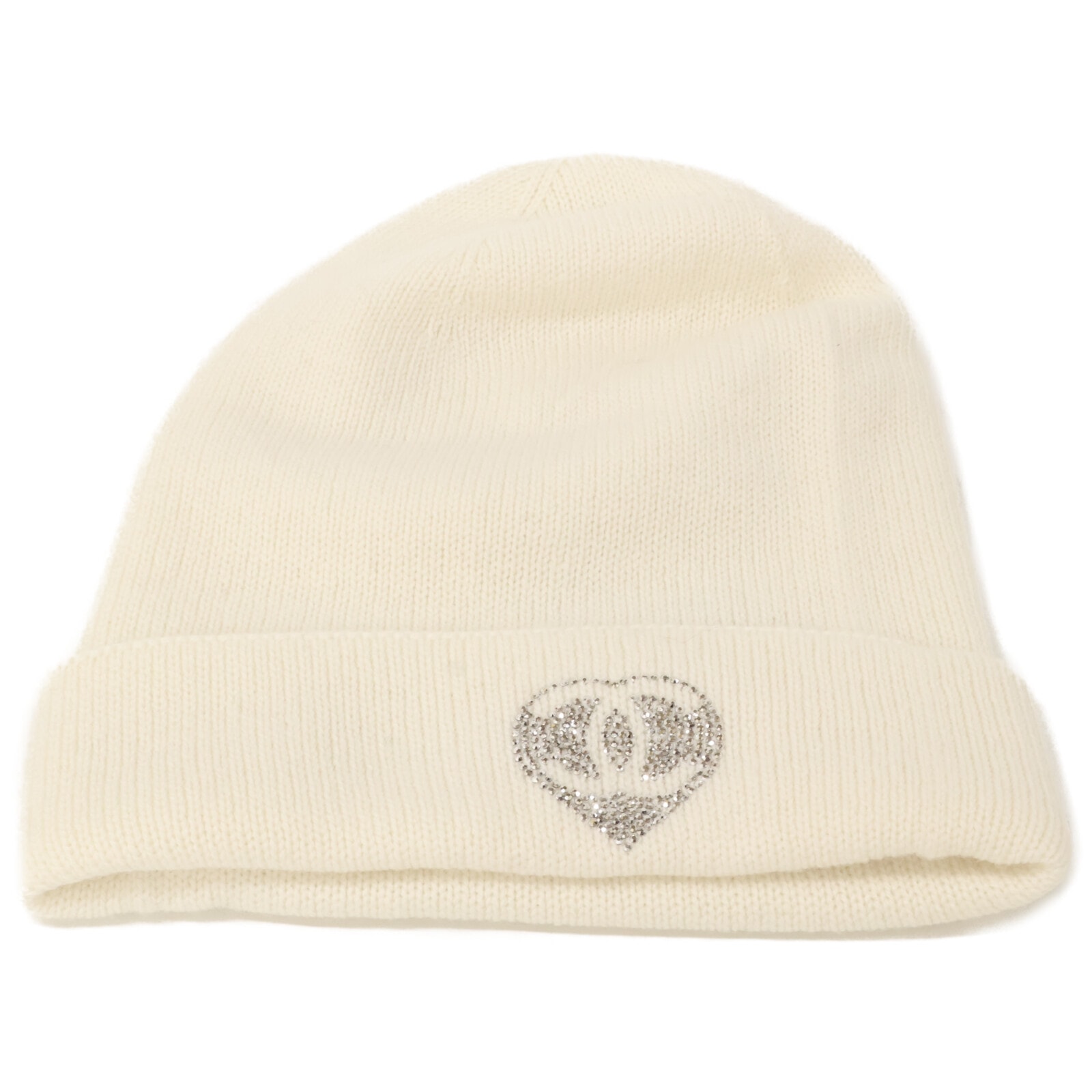 25C⭐️新品未使用⭐️シャネル　ビーニーニット帽　カシミヤ100% デカロゴ CHANEL シャネル ニット帽 AAA204 B17041 レディース カシミヤ