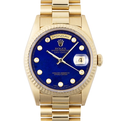 ROLEX ロレックス デイデイト 18238G E番 Pinball Lapis ピンボールポイントダイヤ【中古】