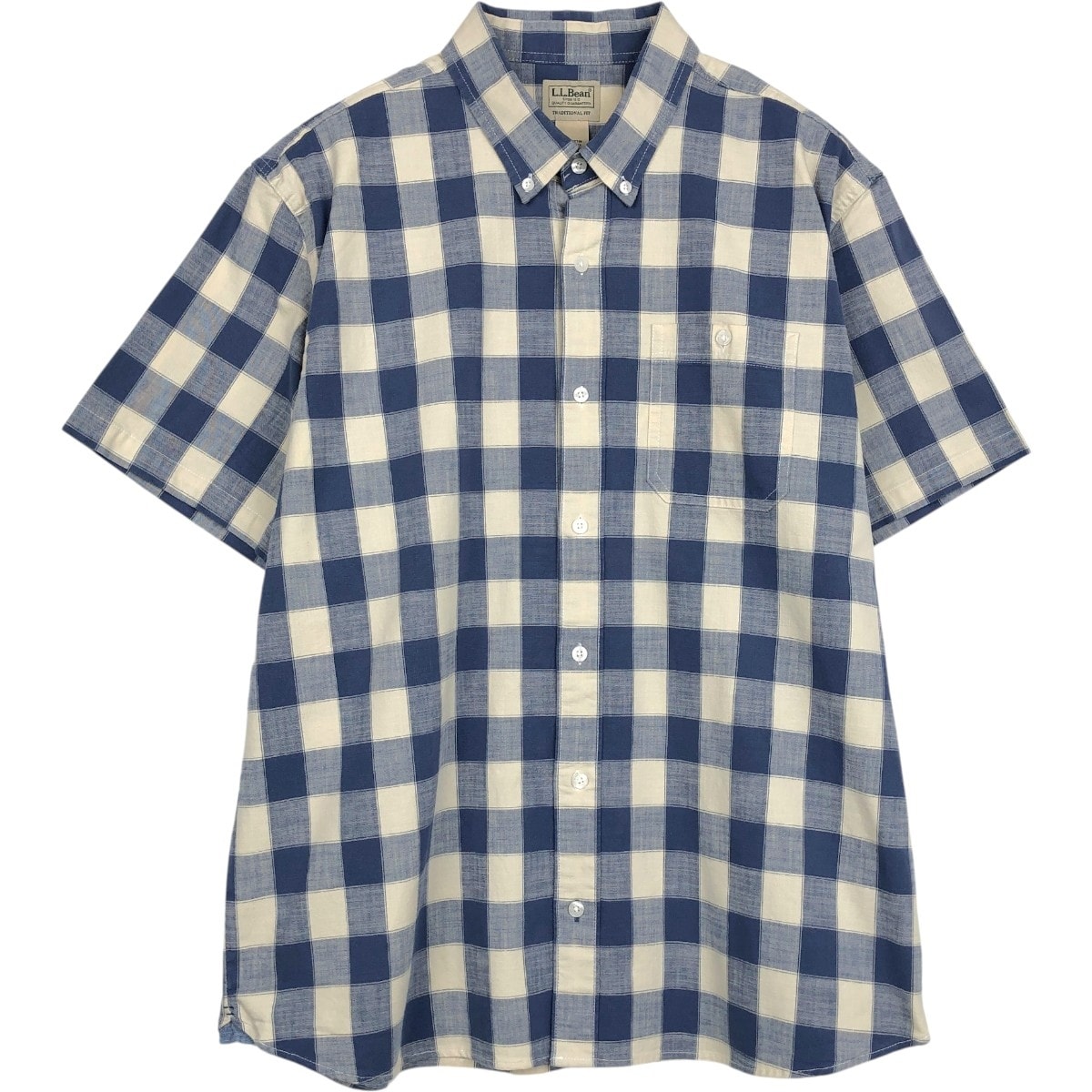 古着 90~00年代 エルエルビーン L.L.Bean TRADITIONAL FIT 半袖 ボタンダウン チェックシャツ メンズL相当 ヴィンテージ/eaa657968