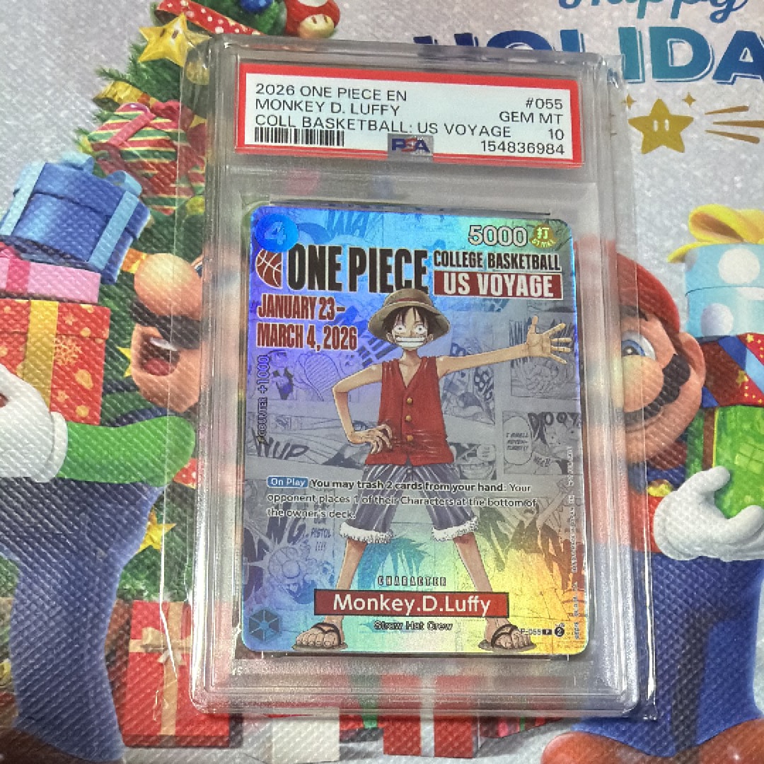 モンキー・D・ルフィ:P (開封済) [P-055]【英語版】(プロモーションカード「ワンピース カレッジ バスケットボール:USボヤージュ」)