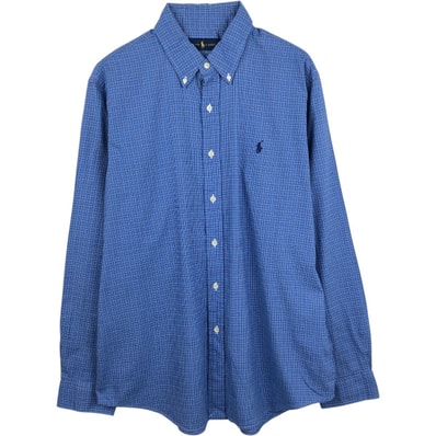 古着 ラルフローレン Ralph Lauren 長袖 ボタンダウンチェックシャツ メンズL相当/eaa661295
