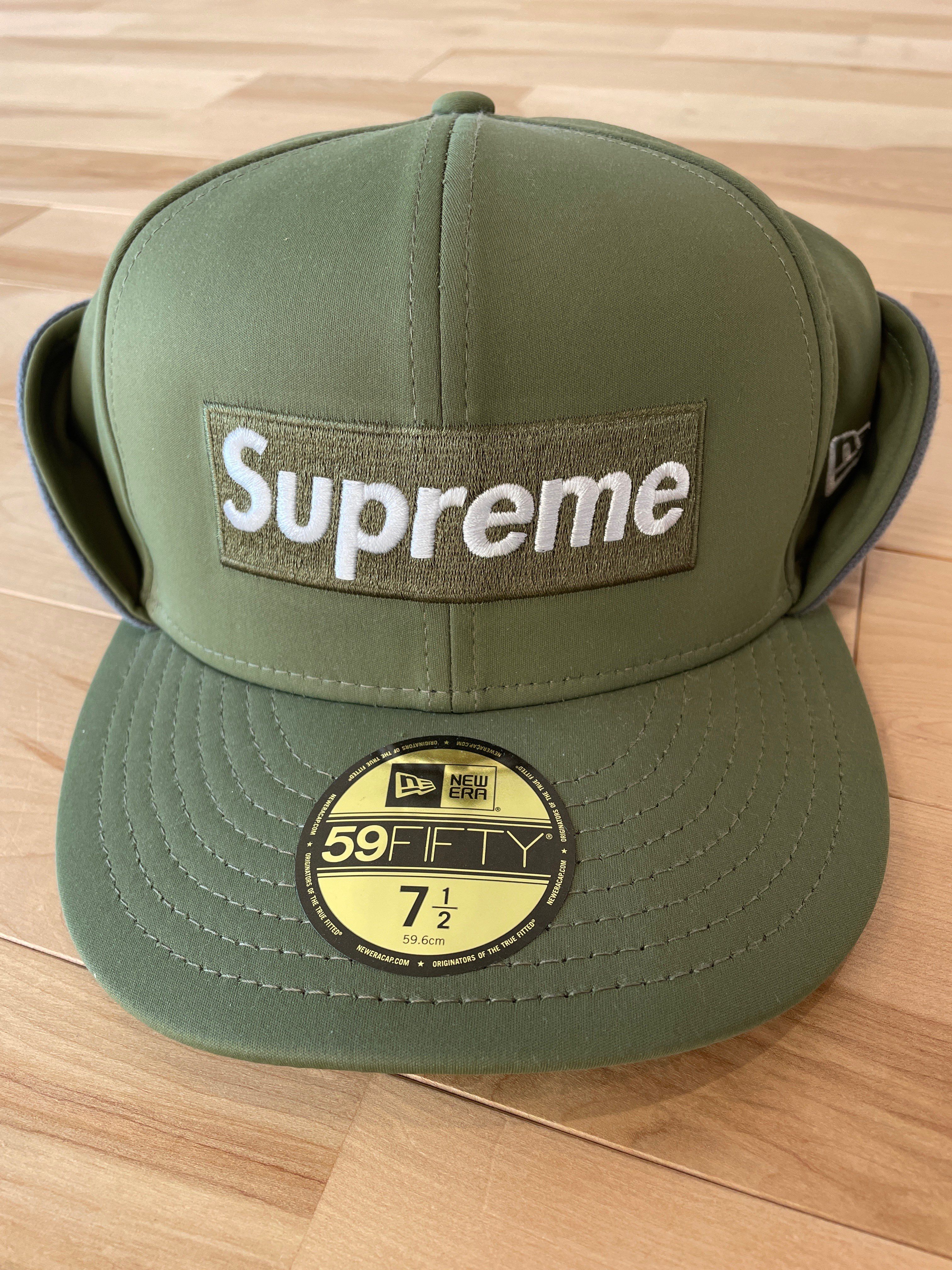 Supreme WINDSTOPPER Earflap Box Logo New Era "Olive"