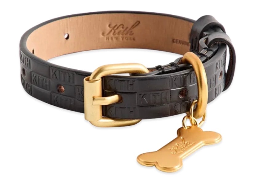 Kith Monogram Leather Collar "Black"