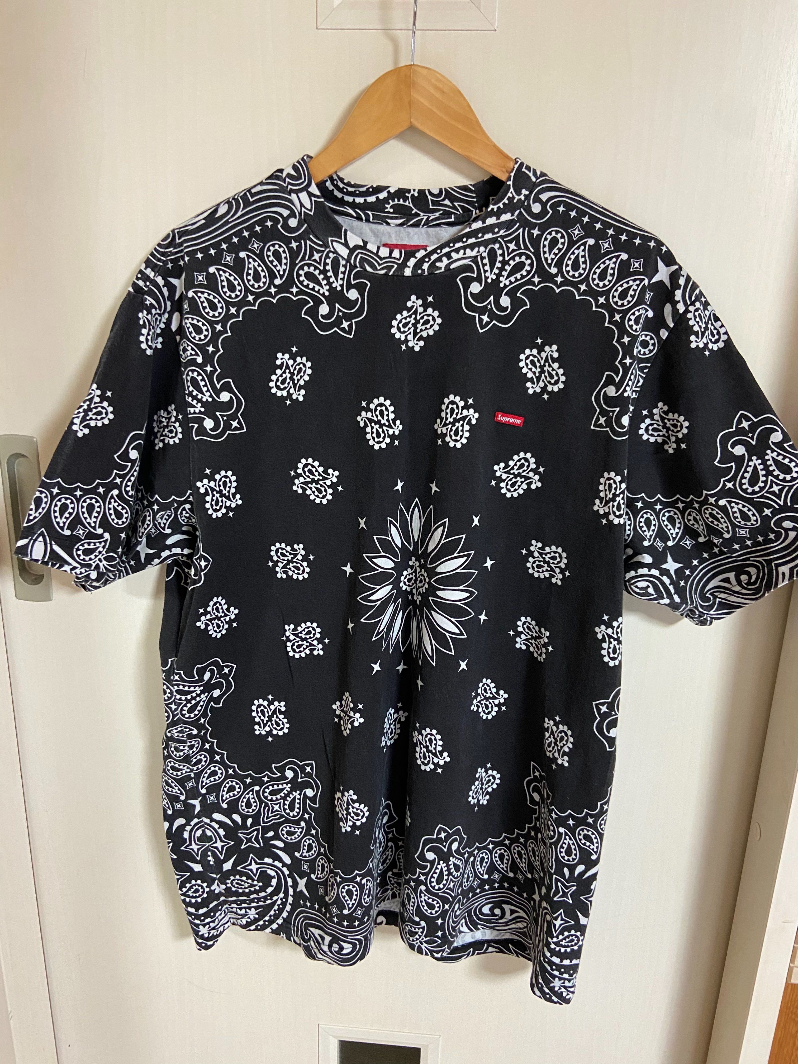 Supreme Small Box Tee "Bandana Black"(21SS)